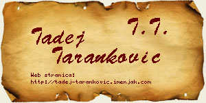 Tadej Taranković vizit kartica